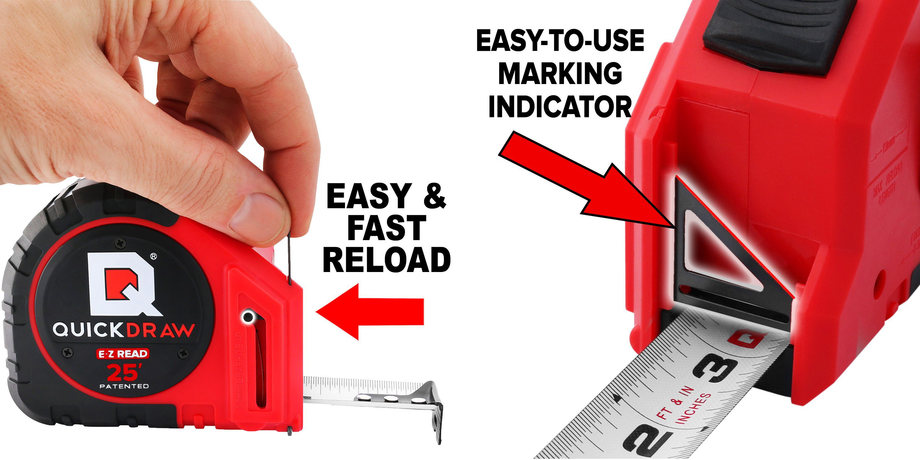 Quickdraw's SelfMarking 25Foot Tape Measure is only 8 Prime shipped