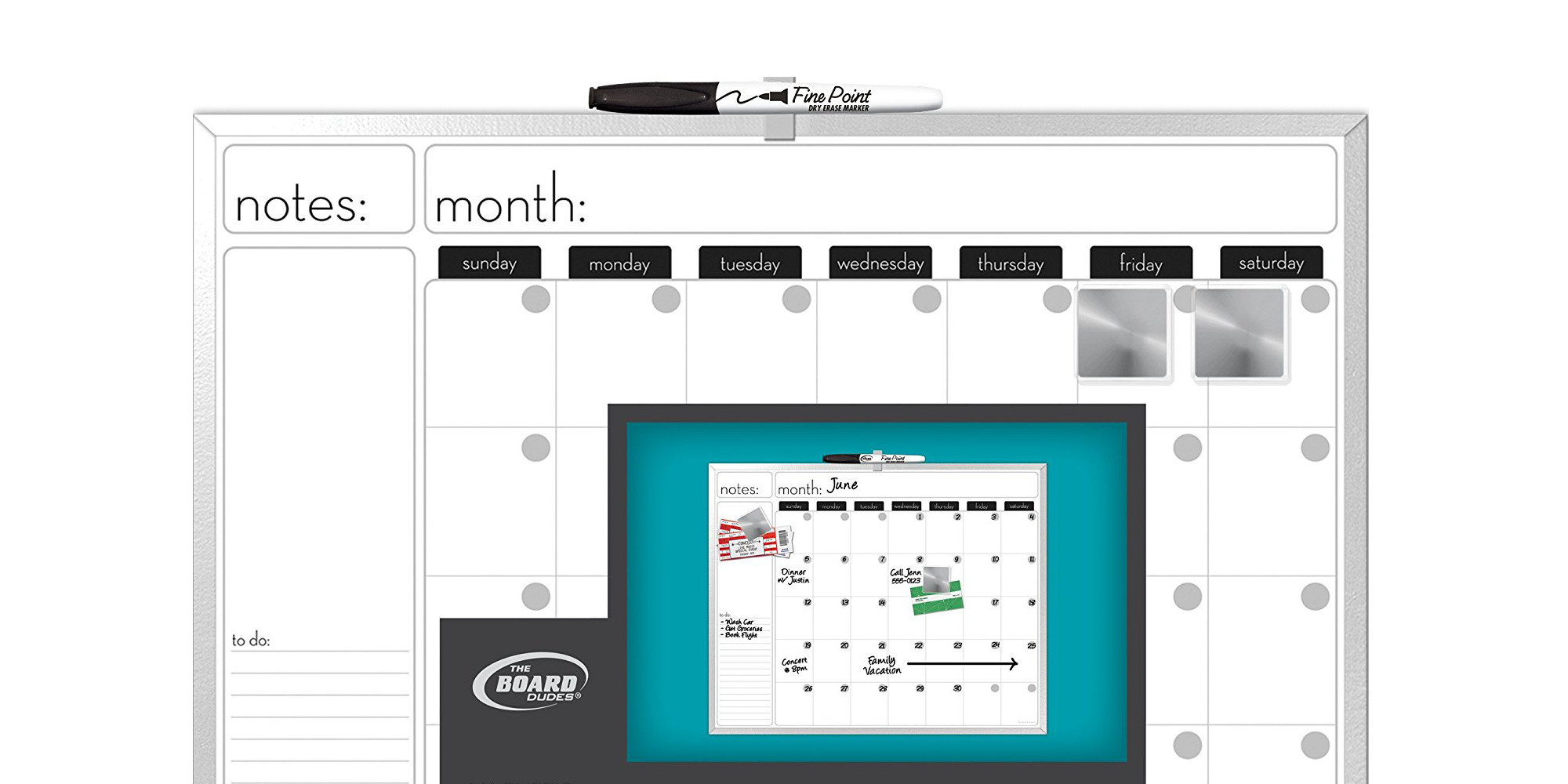Grab a DryErase Calendar + Marker for just 5.50 Prime shipped