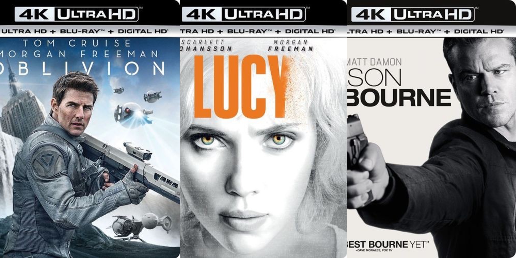 4K Blurays for 10 or less at Best Buy Oblivion, Jason Bourne, Lucy