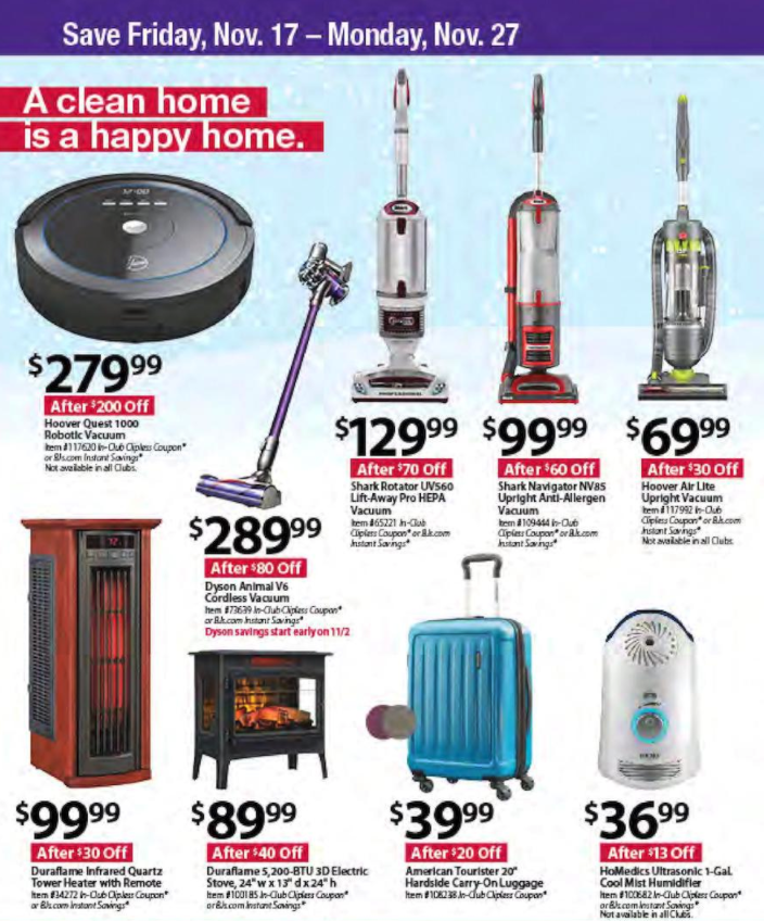 BJ's Black Friday 2017 Ad Samsung 65" 4K HDTV 850, DJI Spark 400