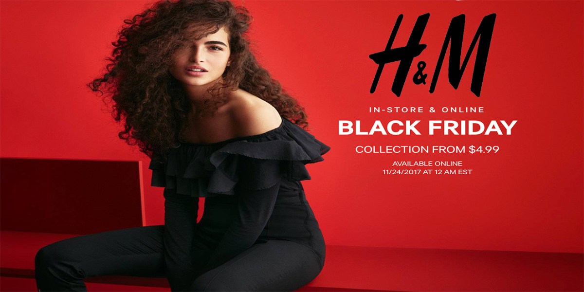 H&M Black Friday Sneak Peek Sale deals from 5 + free shipping today only!
