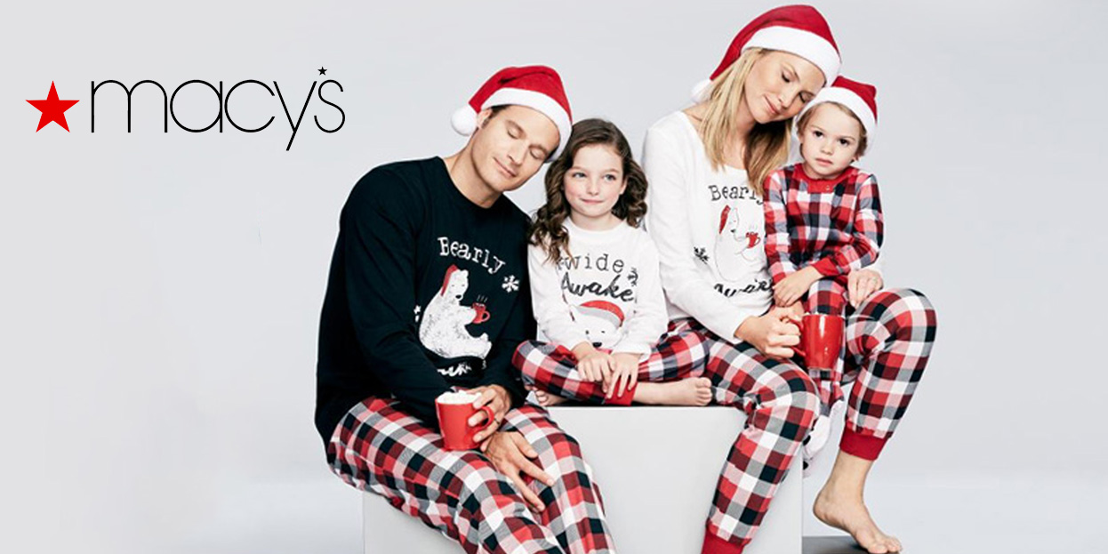 Macy's gets you ready for the holidays with family pajamas for as