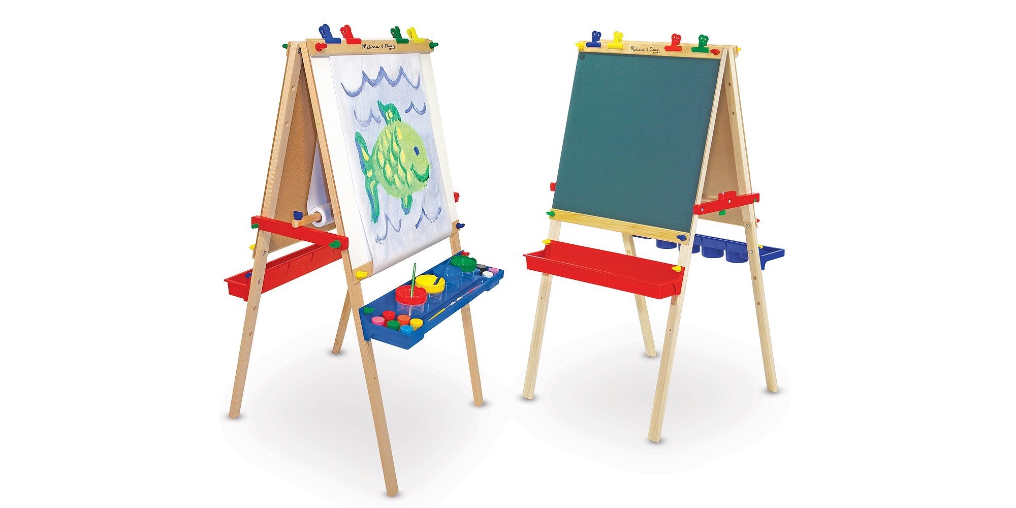 Melissa & Doug Deluxe Standing Art Easel - Dry-erase Board, Chalkboard,  Paper Roller : Target