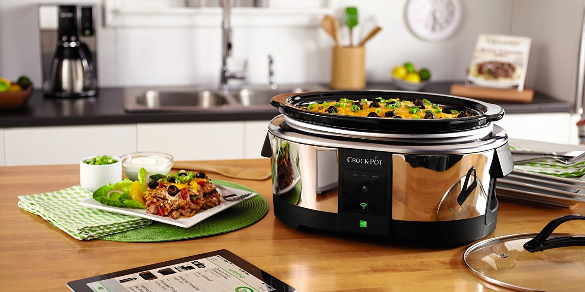 Adjust the cook time and temp of your CrockPot from any phone for 77