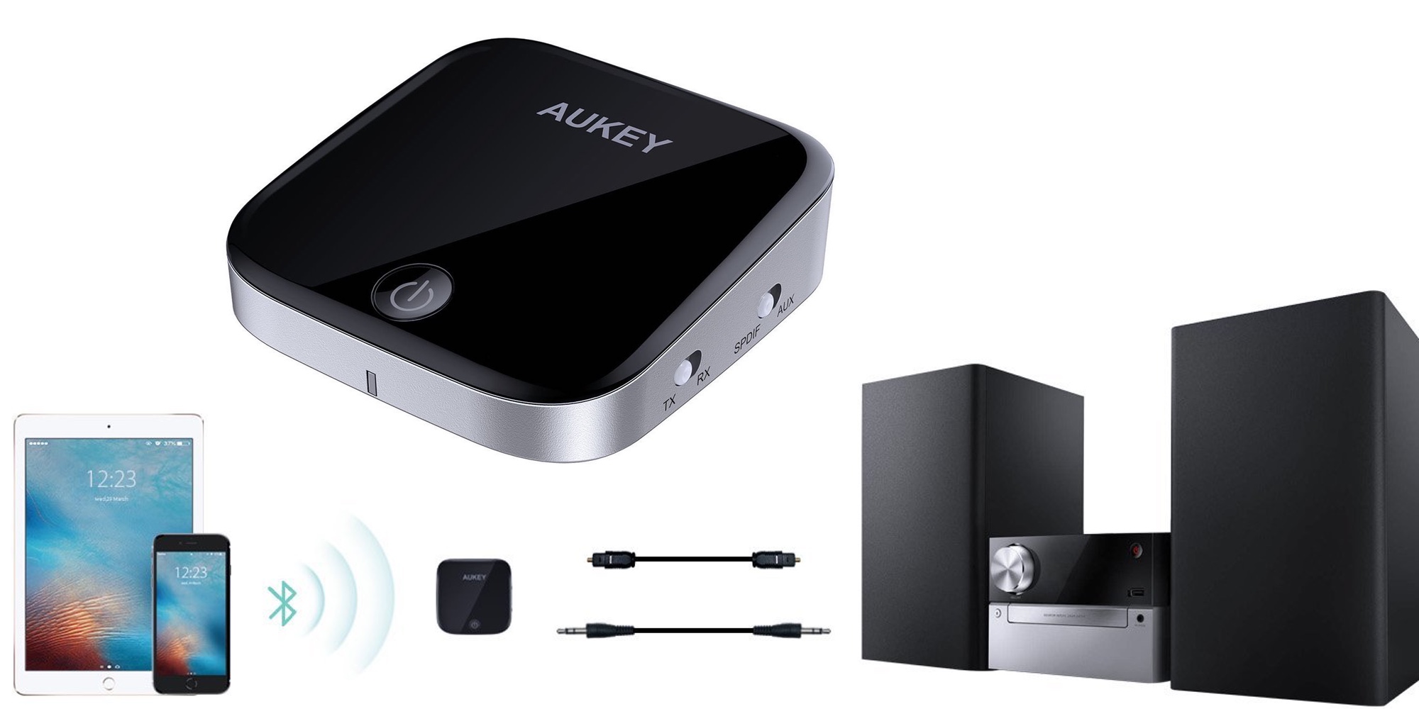 offer Sædvanlig Midlertidig Smartphone Accessories: Aukey Bluetooth Transmitter and Receiver $28 (Reg.  $40), more