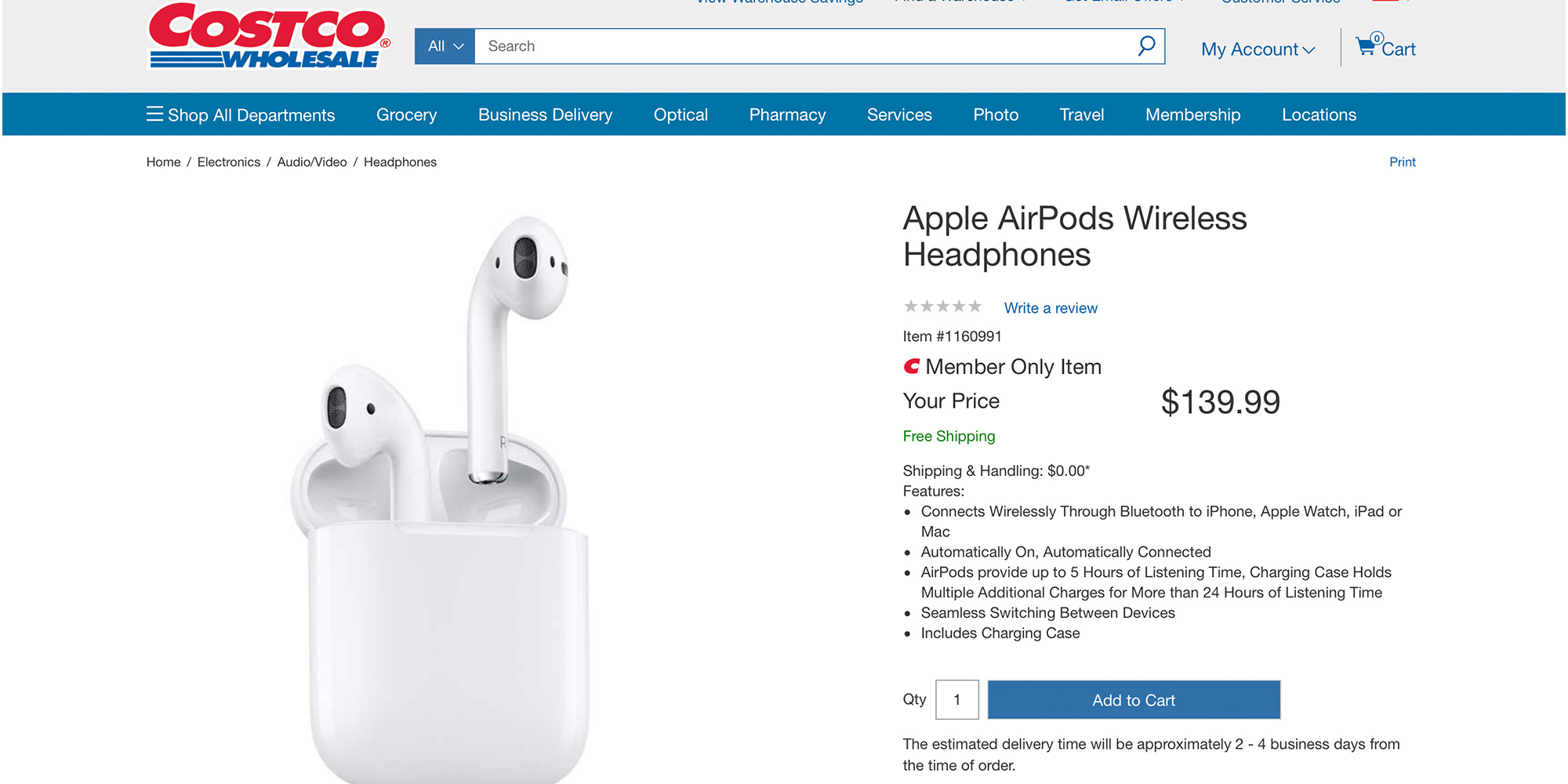 Act fast and you can get Apple&#39;s AirPods at a rare $140 at Costco - 9to5Toys