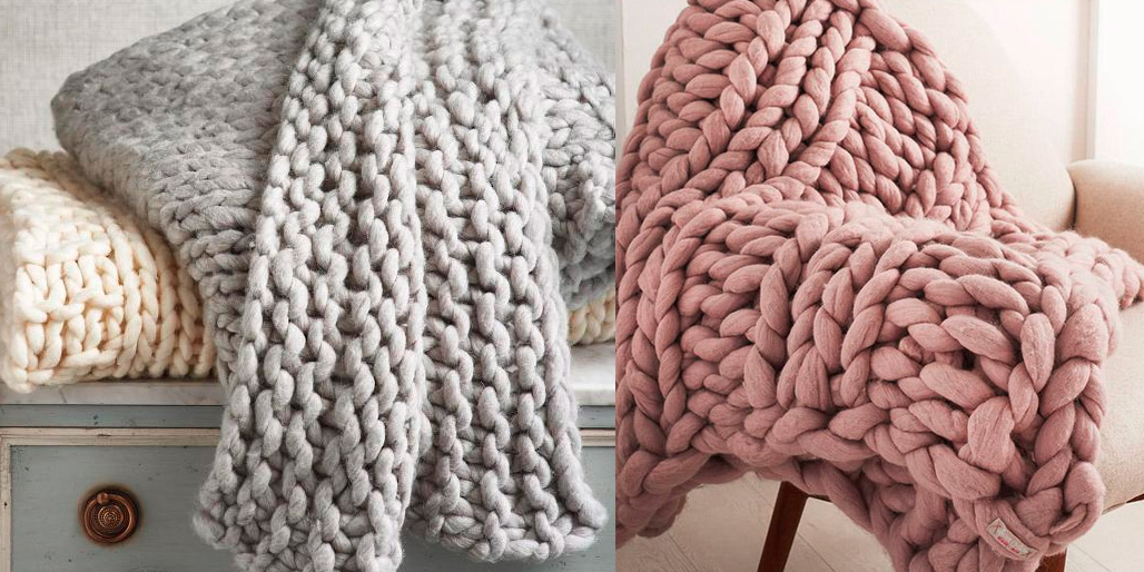 how to hand knit a blanket