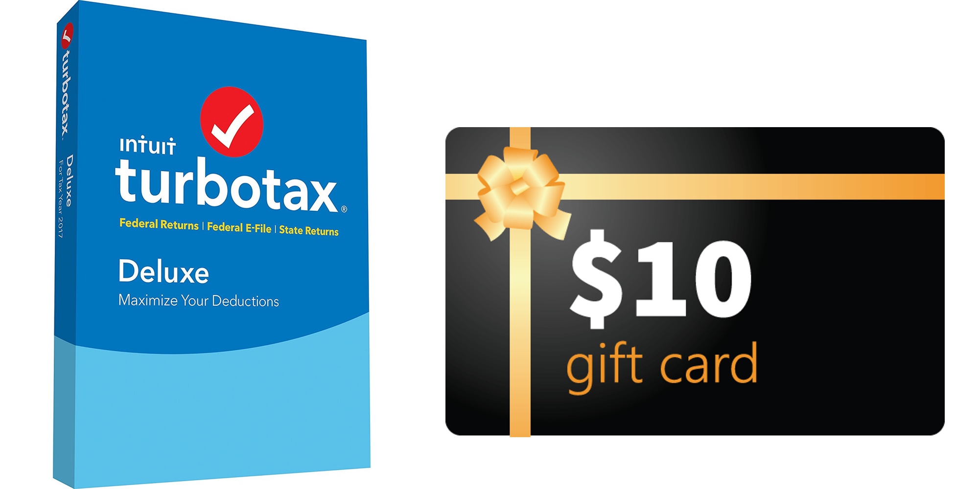 TurboTax Deluxe 2017 plus a 10 Gift Card from Amazon, today only 50