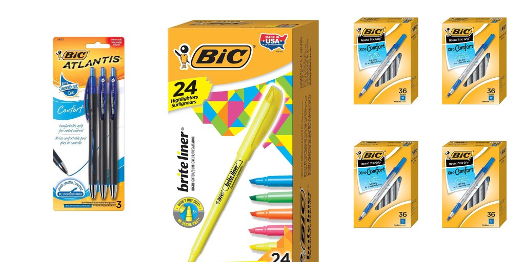 Amazon 1day office supply sale up to 40 off 144Pack BIC pens 6.50