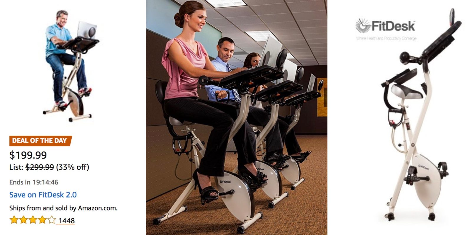 Get Fit While Working With Fitdesk Desk Exercise Bike With Massage