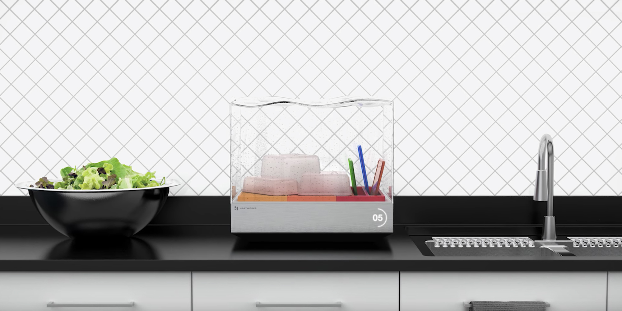Tetra is an iPhoneconnected portable dishwasher that will also cook seafood