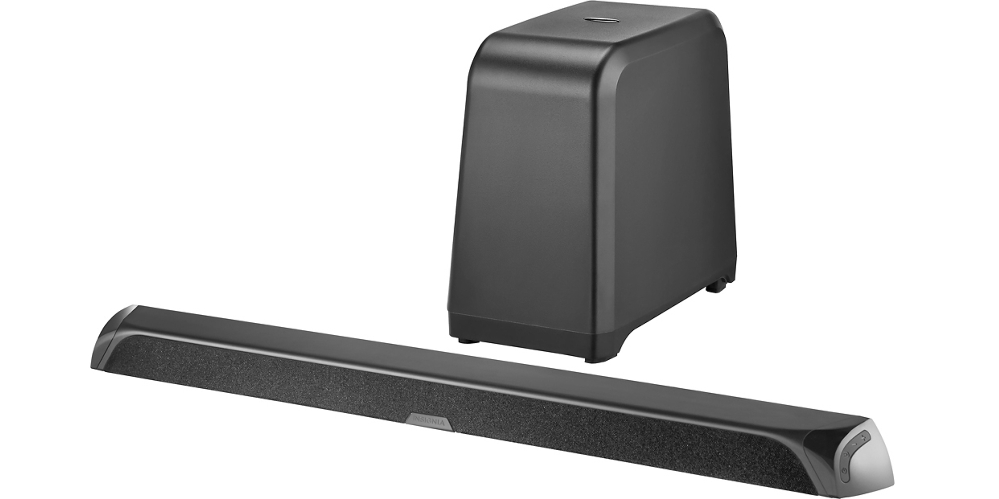 Insignia 2.1Ch. Soundbar w/ Wireless Subwoofer drops to 50 (Reg. 100)