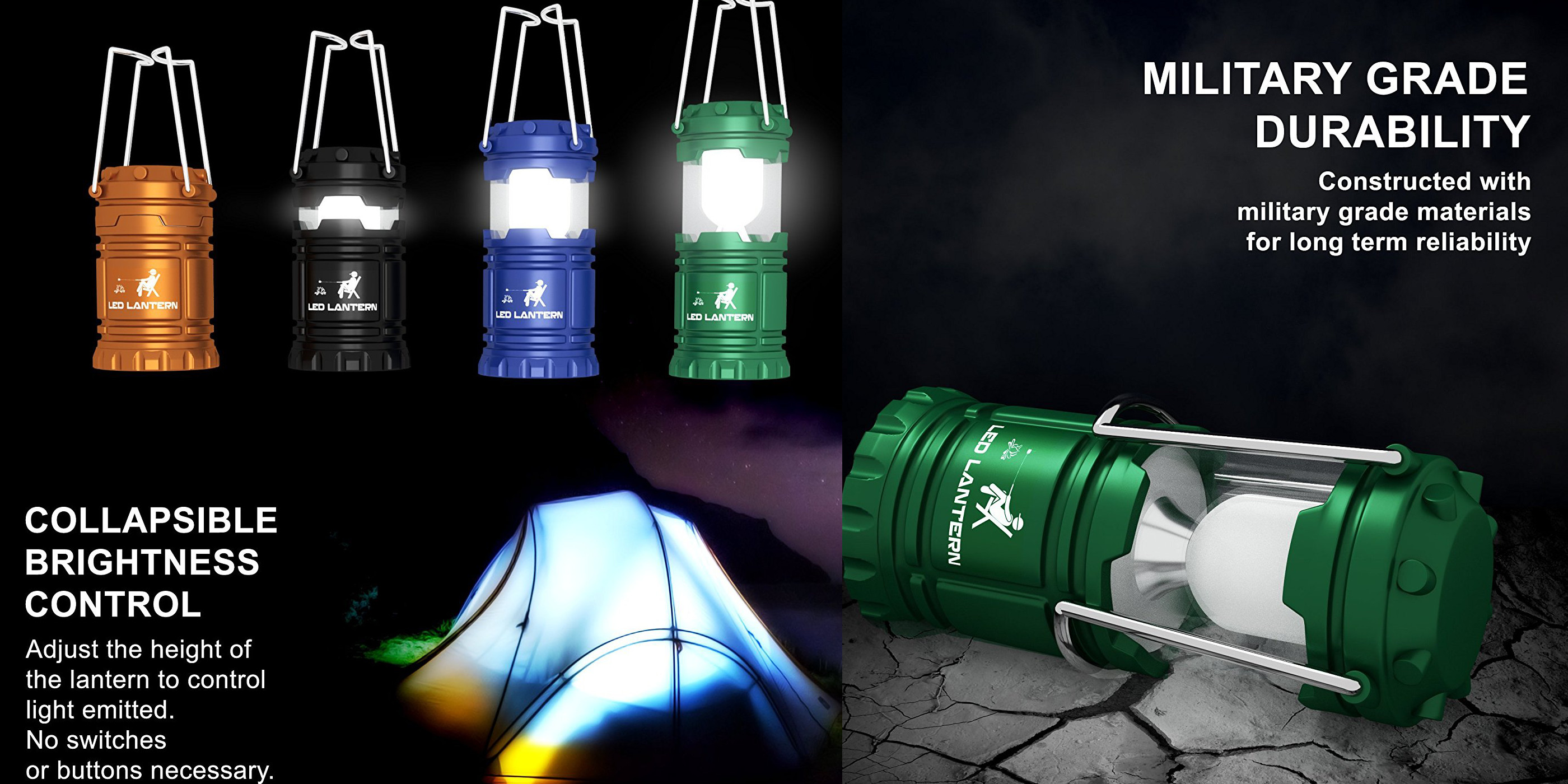 1-day camping gear sale: 4-Pack LED lanterns $16 Prime shipped, more