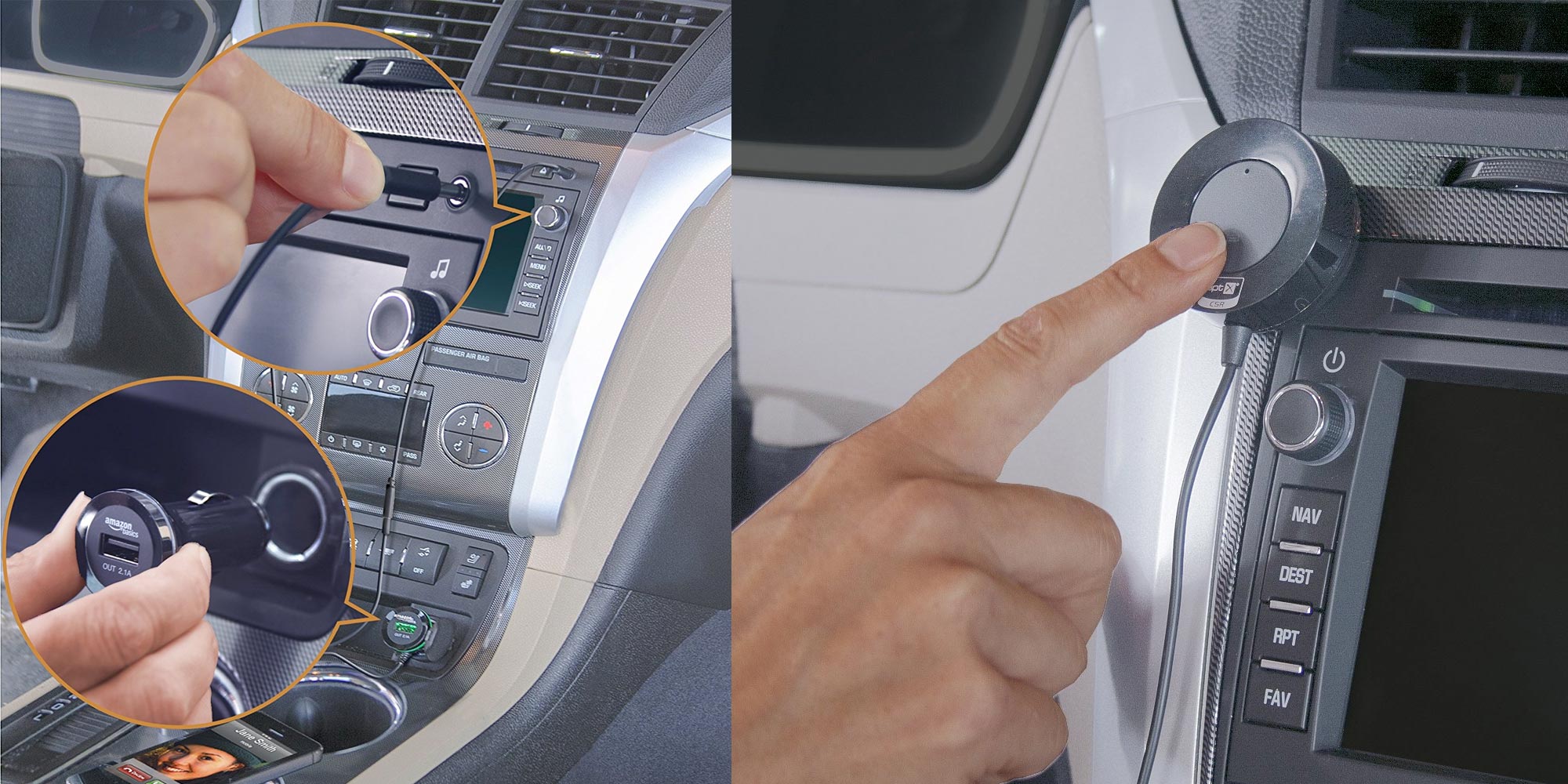 Add Bluetooth to your car without replacing the radio for 7.50 at