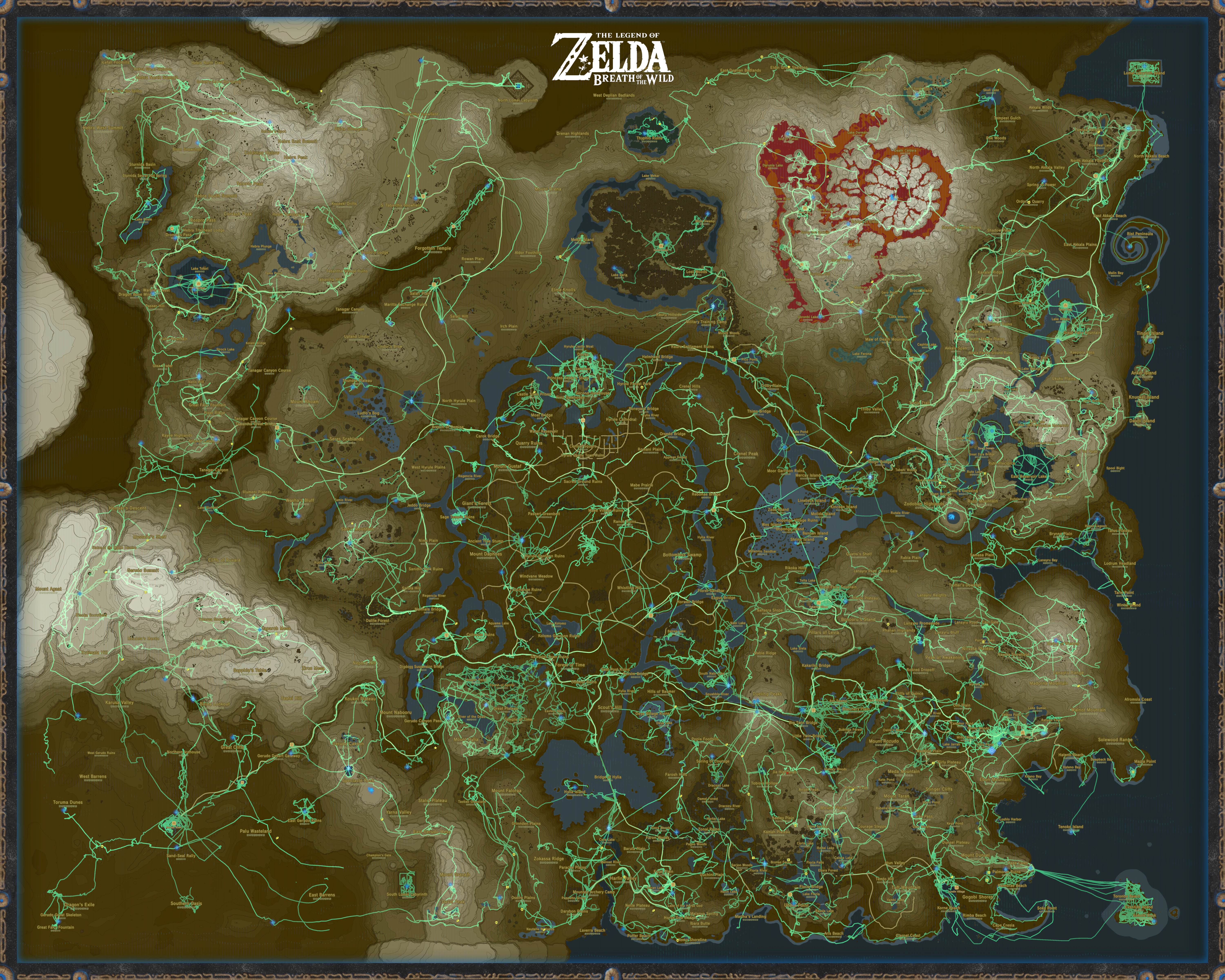 legend of zelda breath of the wild p o interactive map