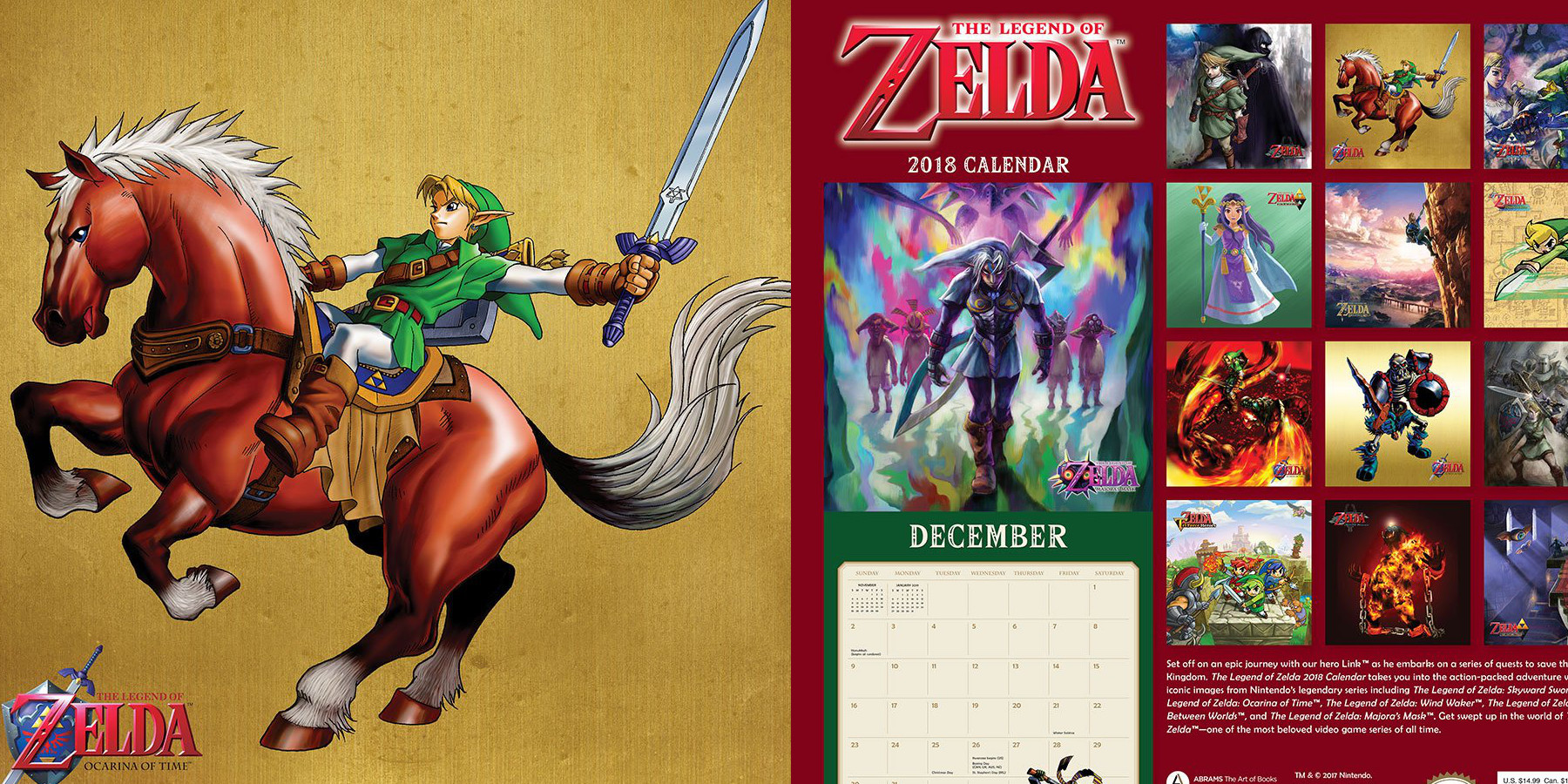 Nintendo 2018 wall calendars for under 4 Prime shipped Zelda, Mario, more