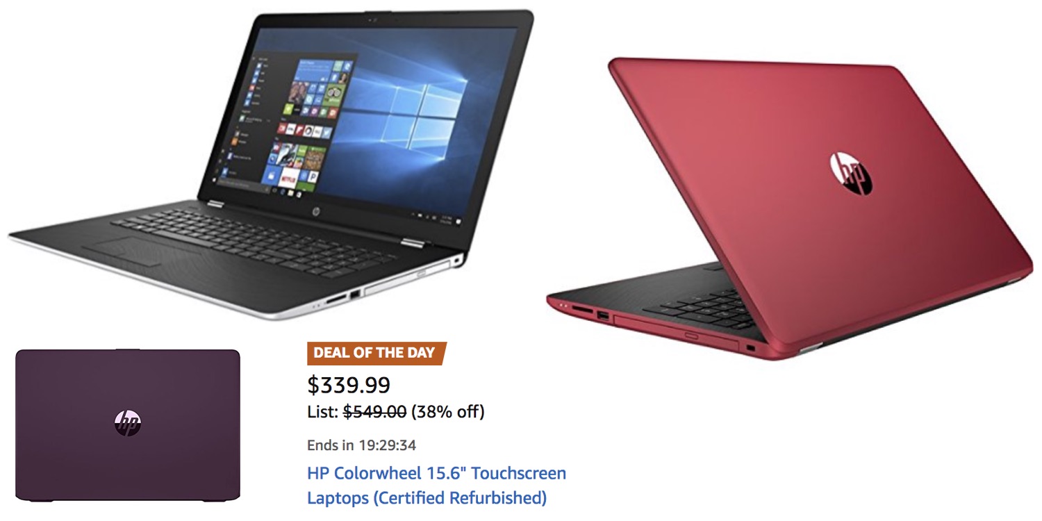 HP Colorwheel QuadCore Intel 15.6" Notebook w/Touchscreen, 4GB RAM