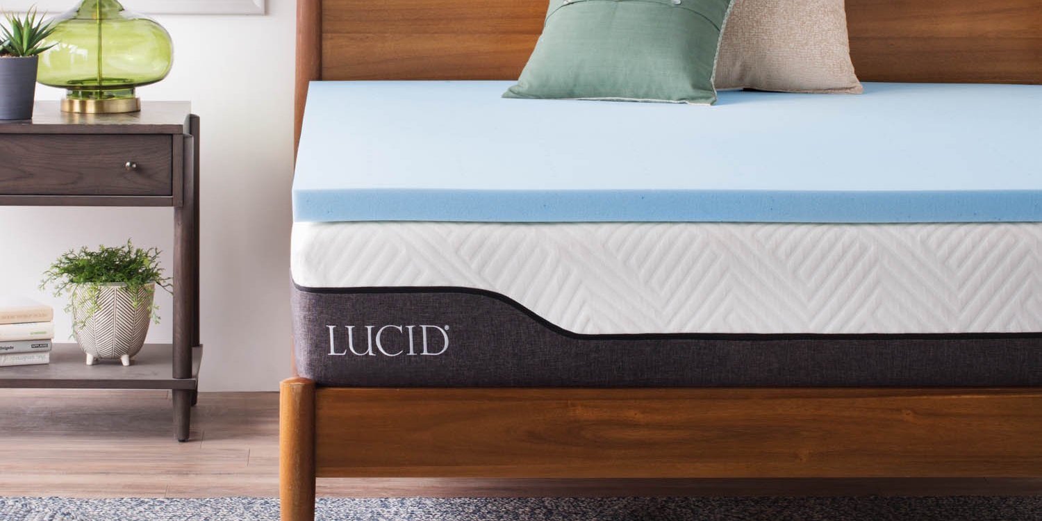 lucid memory foam mattress topper queen