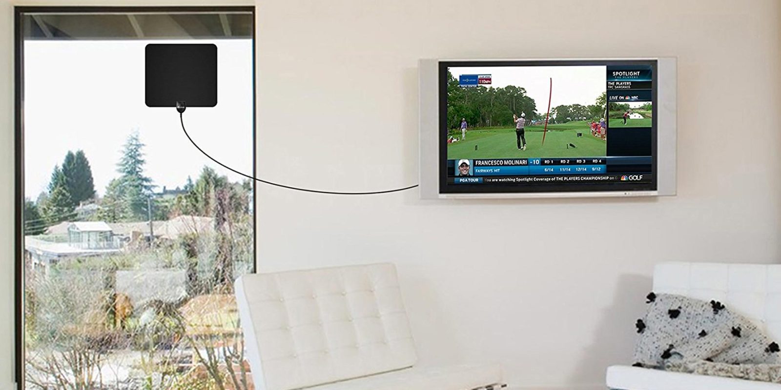 Avoid cable fees w/ Skyfind's 50-mile over the air HDTV antenna for