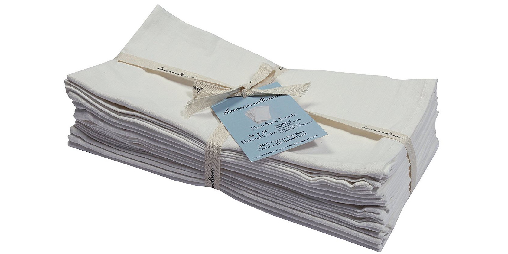 Linen and Towel Flour Sack Dish Towels 130 Thread Count Ring Spun