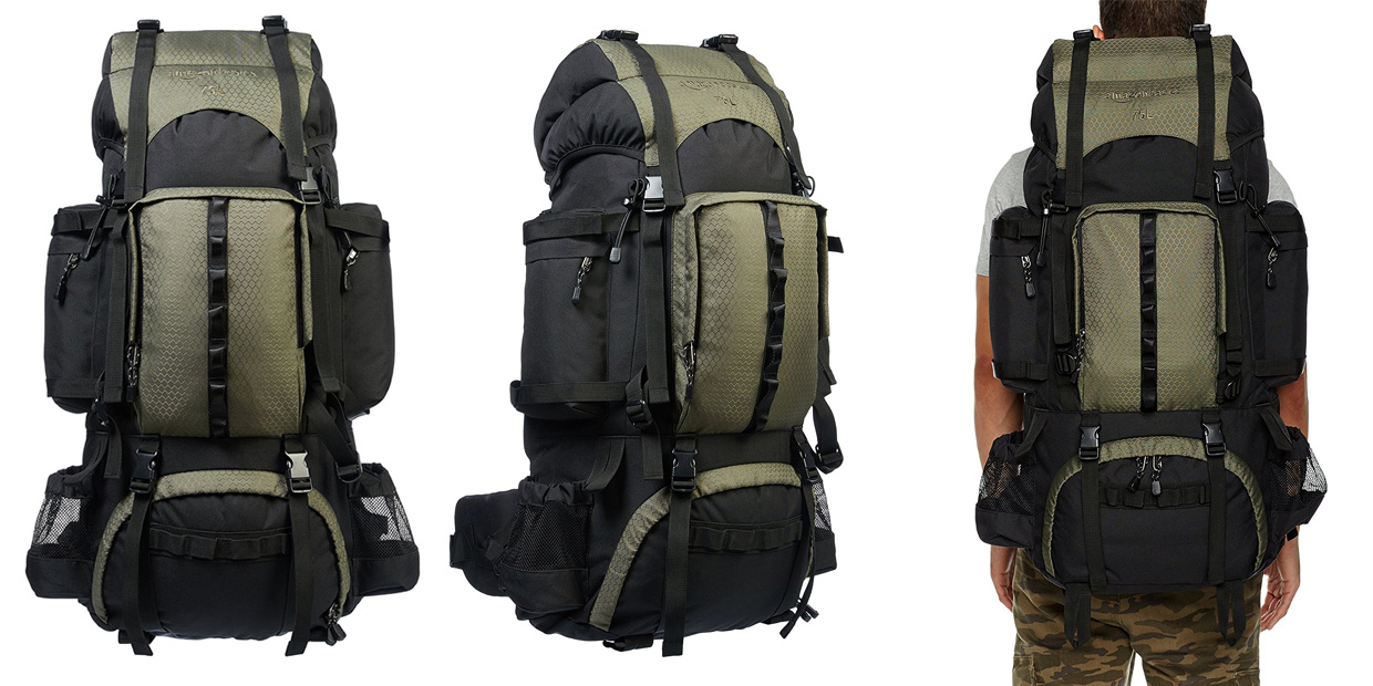 AmazonBasics Hiking Backpack w/ sleeping bag compartment 40 shipped