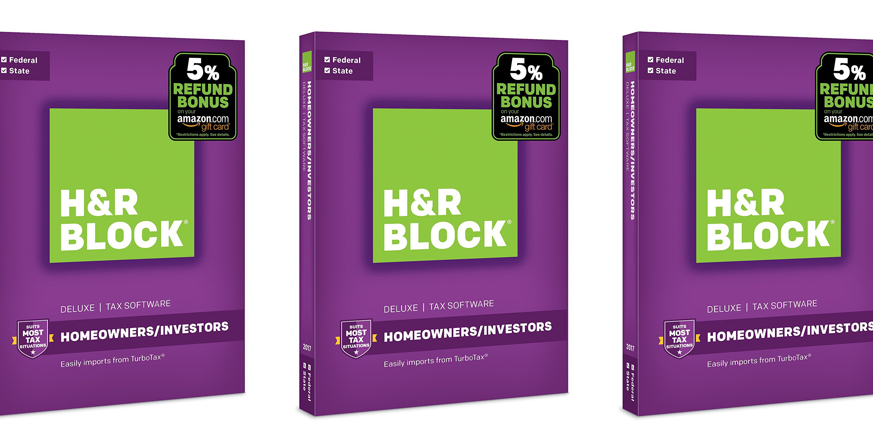Massive price drop on H&R Block Tax Software Deluxe + State 2017 at