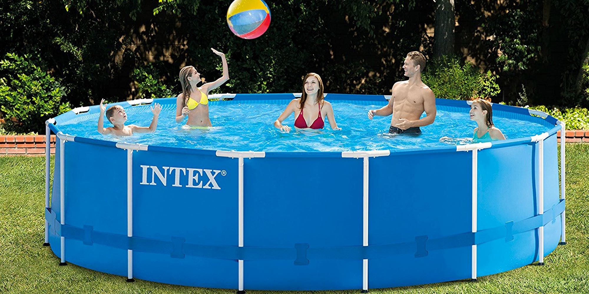 Splash & play this summer in a 15ft. by 48inch Intex