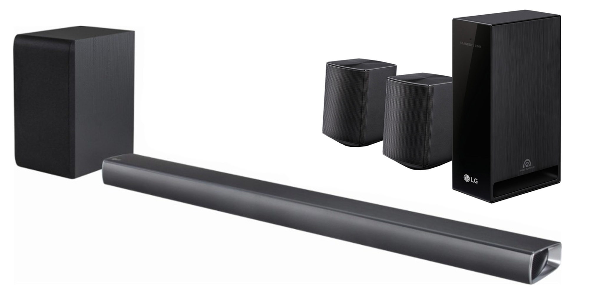 LG's 2.1-Ch. Sound Bar & Rear Speaker Kit bring home surround sound for