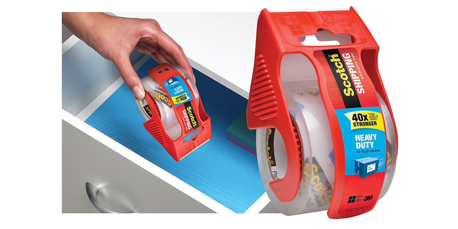 Grab 6rolls of Scotch Packaging Tape with a dispenser for 9.50 Prime