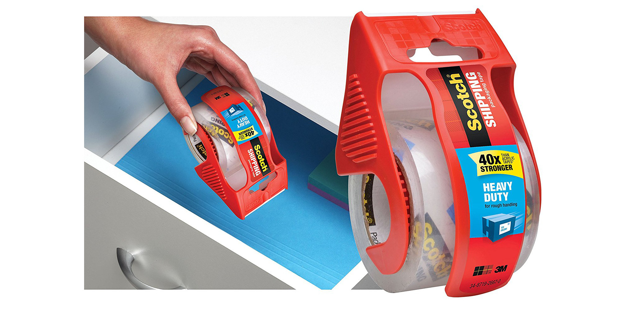 Grab 6rolls of Scotch Packaging Tape with a dispenser for 9.50 Prime