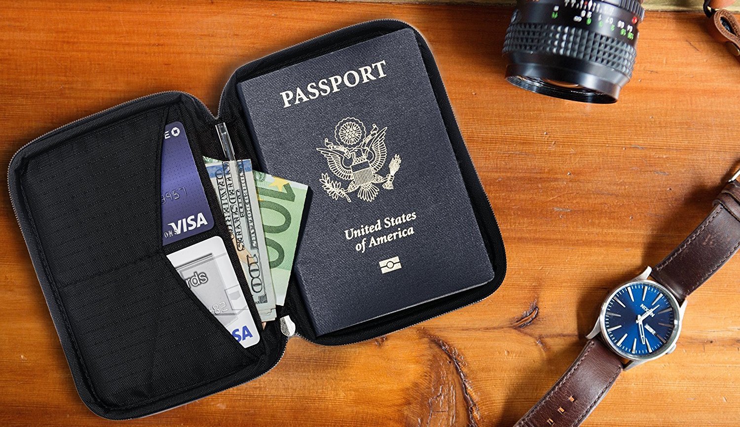 RFID Blocking Passport Holder & Travel Wallet - Zero Grid