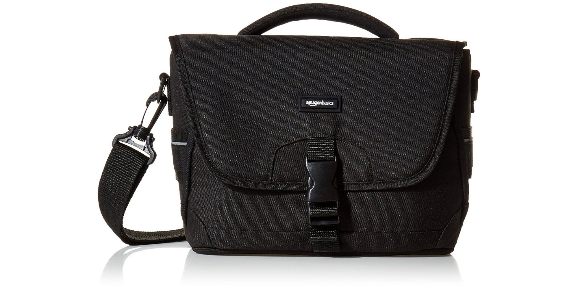 Carry a DSLR, 2 lenses, and small tablet w/ an AmazonBasics Bag for 12