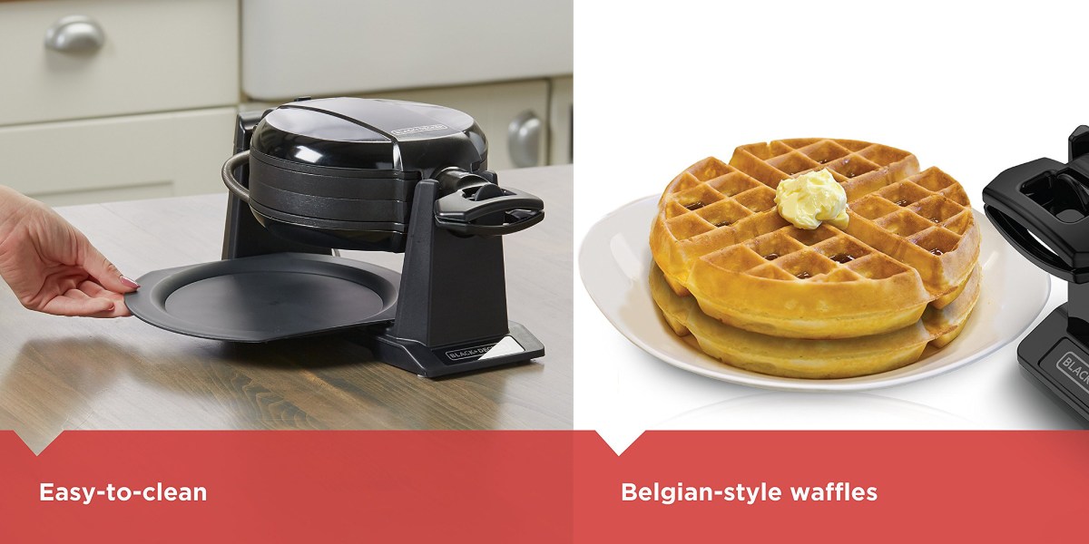 Take breakfast up a notch w/ a Black+Decker Waffle Maker for 25 (Reg