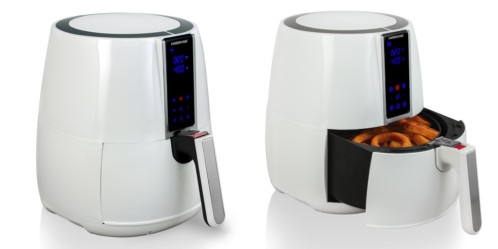 Farberware 3.2 Quart Digital Air Fryer, Oil-Less, White 