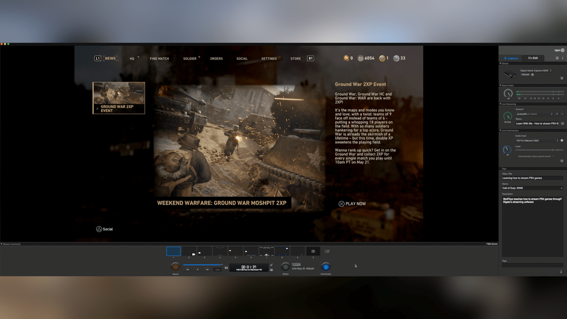 Learn with Me How to stream PS4 games with Elgato