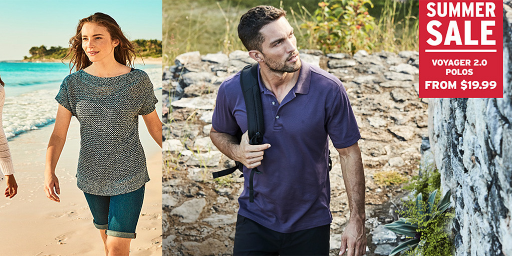Eddie Bauer Summer Sale has deals from 9 on tshirts, shorts