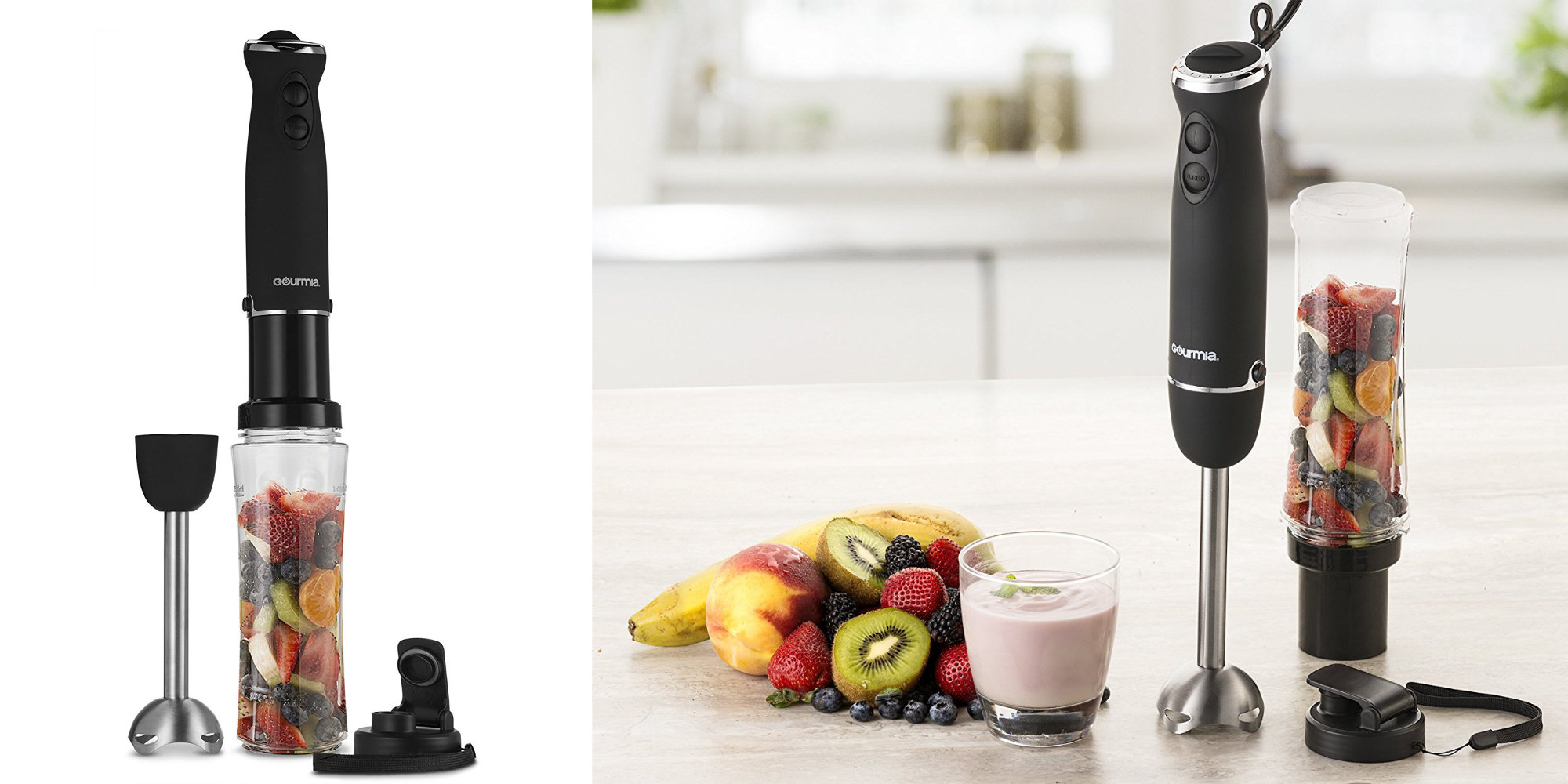 Whip up your own smoothies w/ Gourmia's Handheld & Immersion Blender