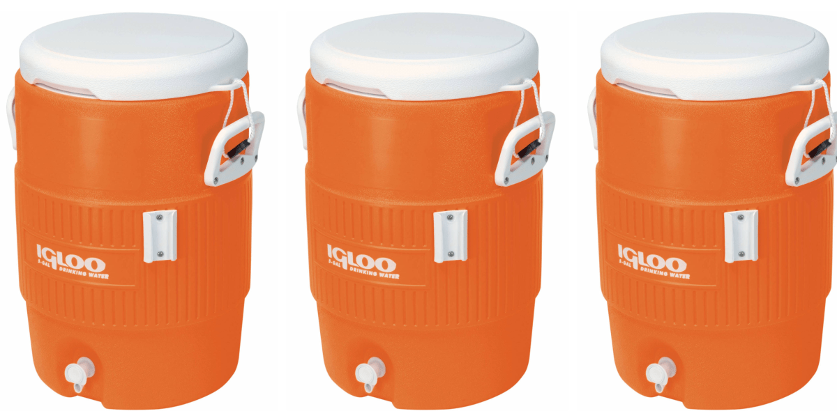 Keep ice cold for up to 3days this summer w/ Igloo's 5Gallon Cooler