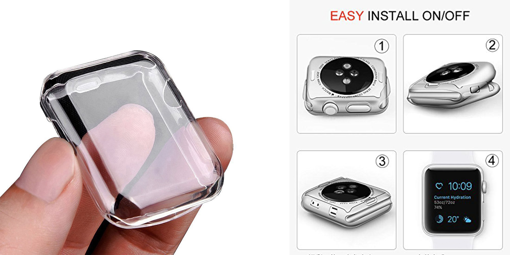 Give your Apple Watch Amazon's bestselling clear case for under 3 Prime shipped