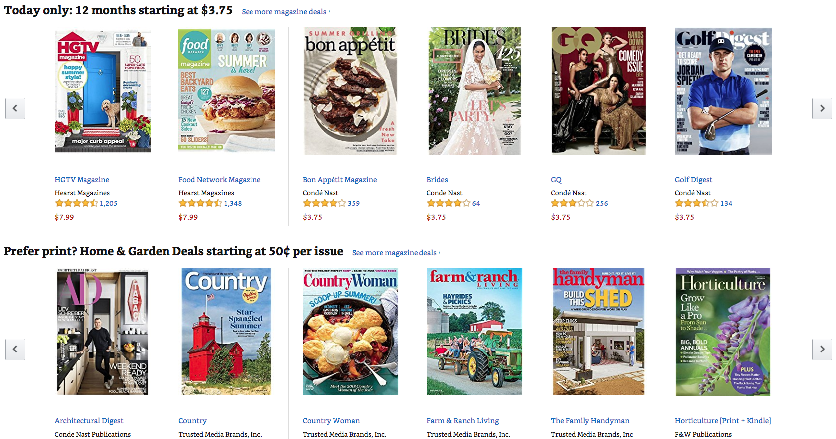 Grab some magazine subs for your Kindle at under 4/yr GQ, Bon Appetit