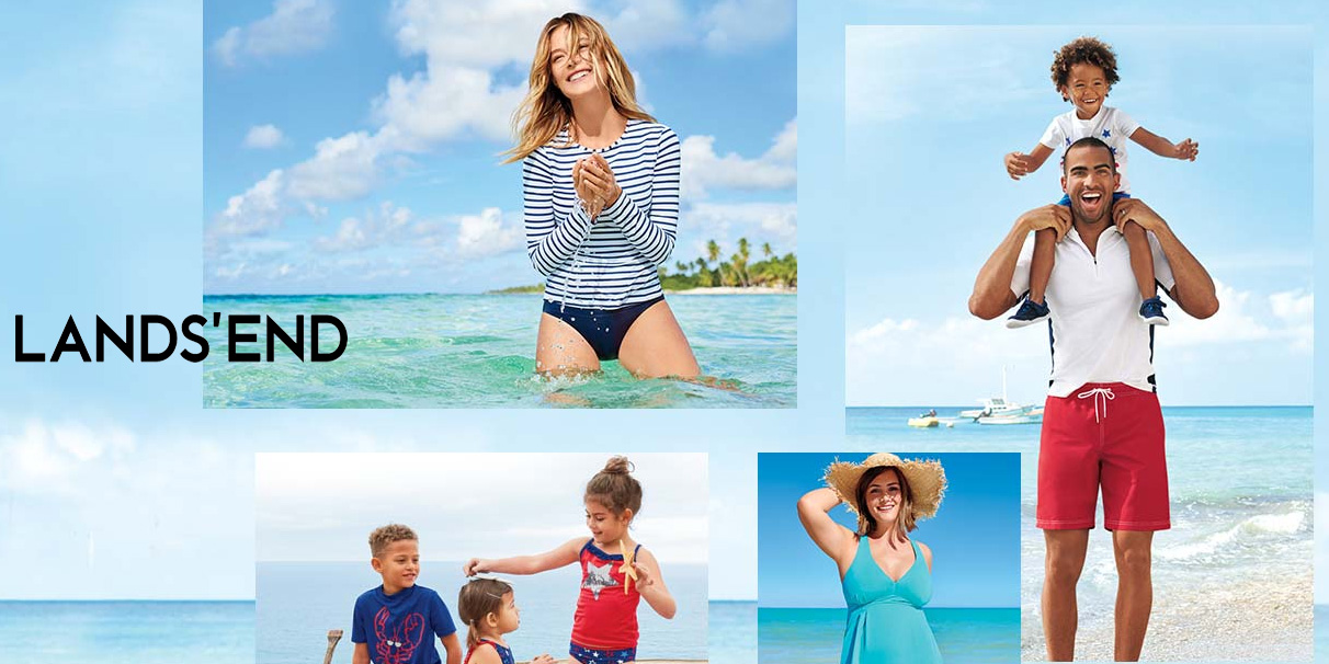 Today only, Lands' End takes 50% off swim styles for entire family w ...