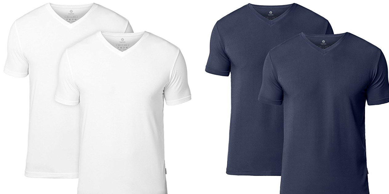 Men's 2-Pack V-Neck Shirts in several color options for $23 Prime ...