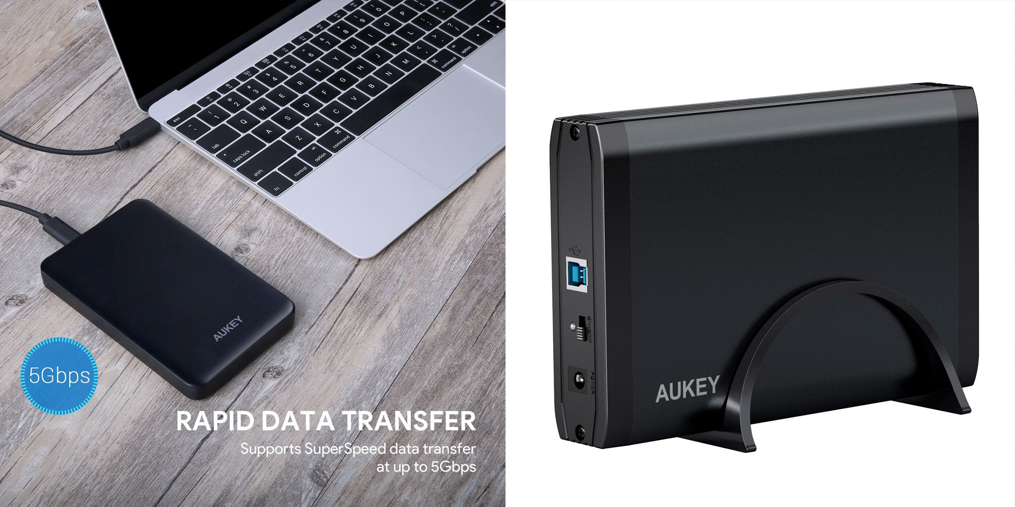Aukey's HDD/SSD enclosures are great for repurposing old drives USBC
