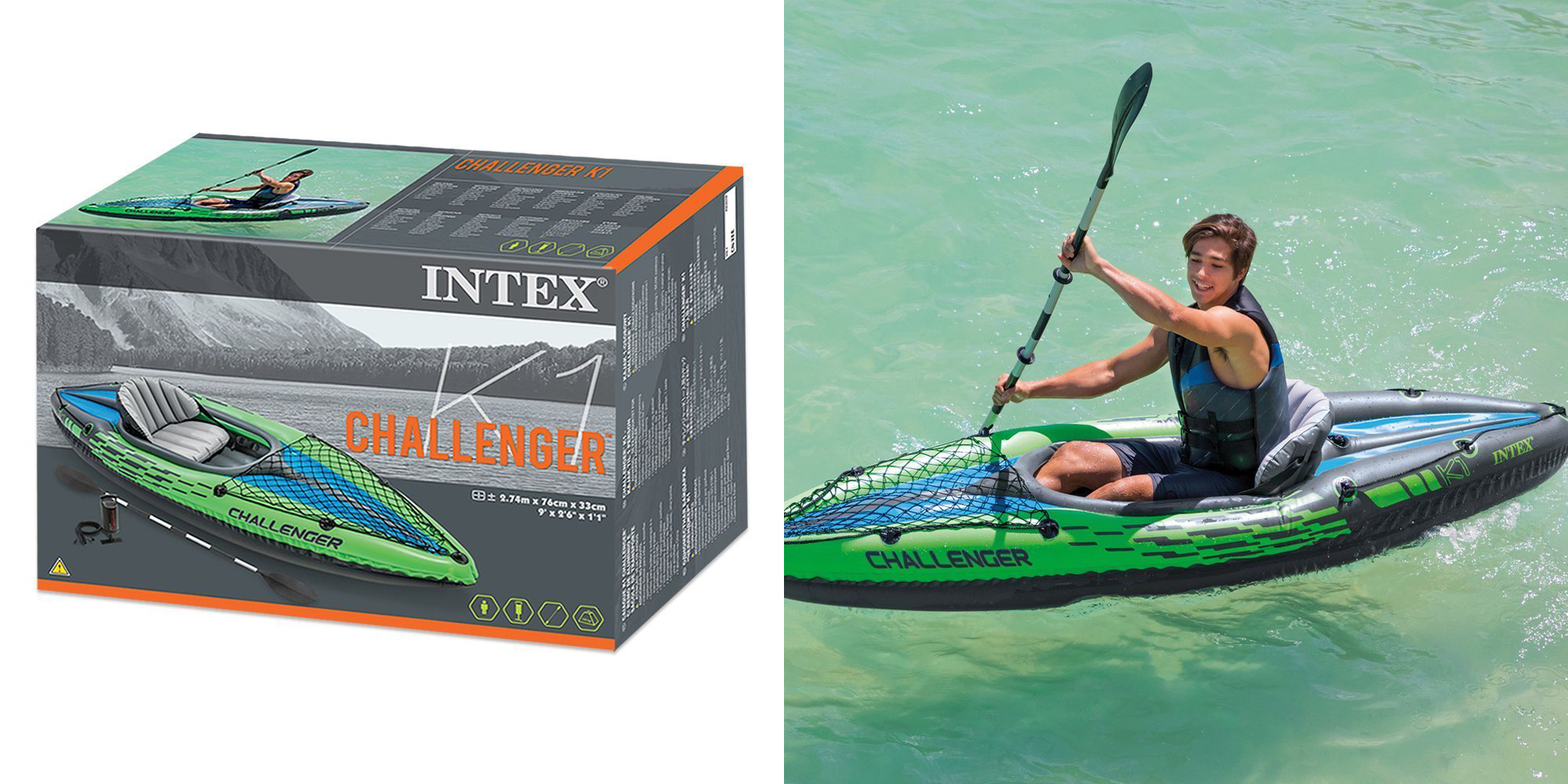 Hit the water this summer w/ an Intex 1Person Inflatable Kayak for 47