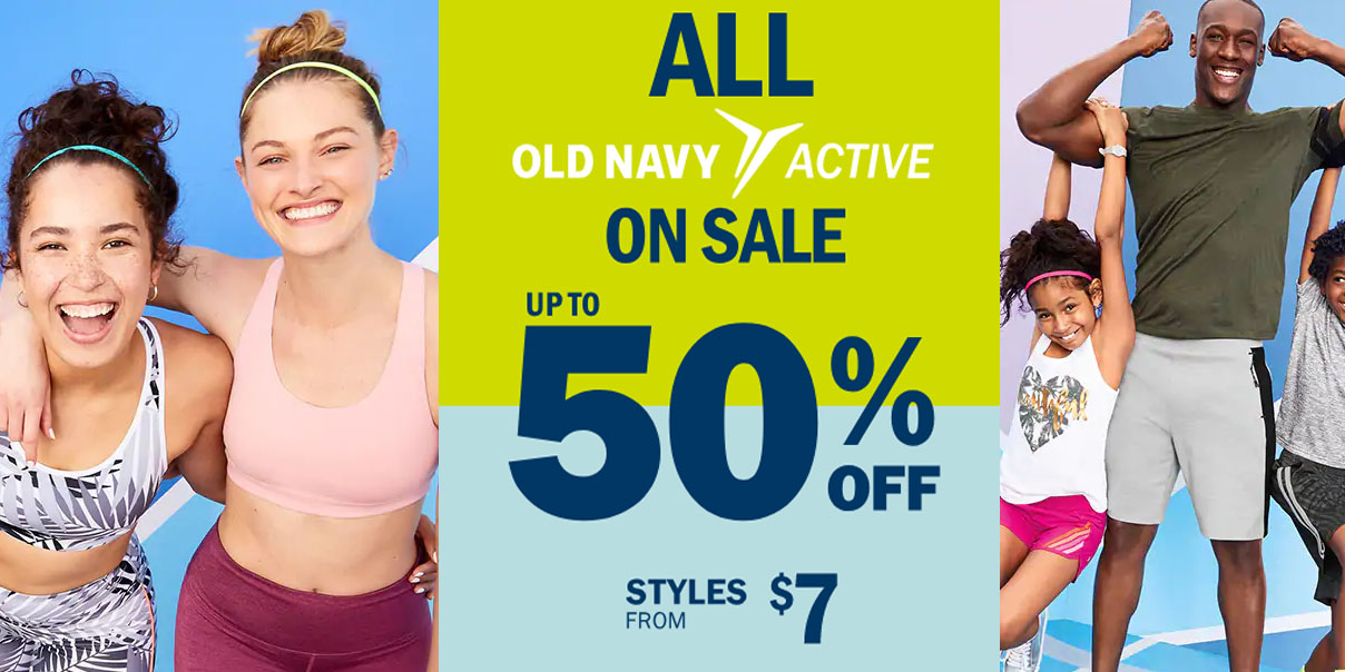 old navy 50 off activewear