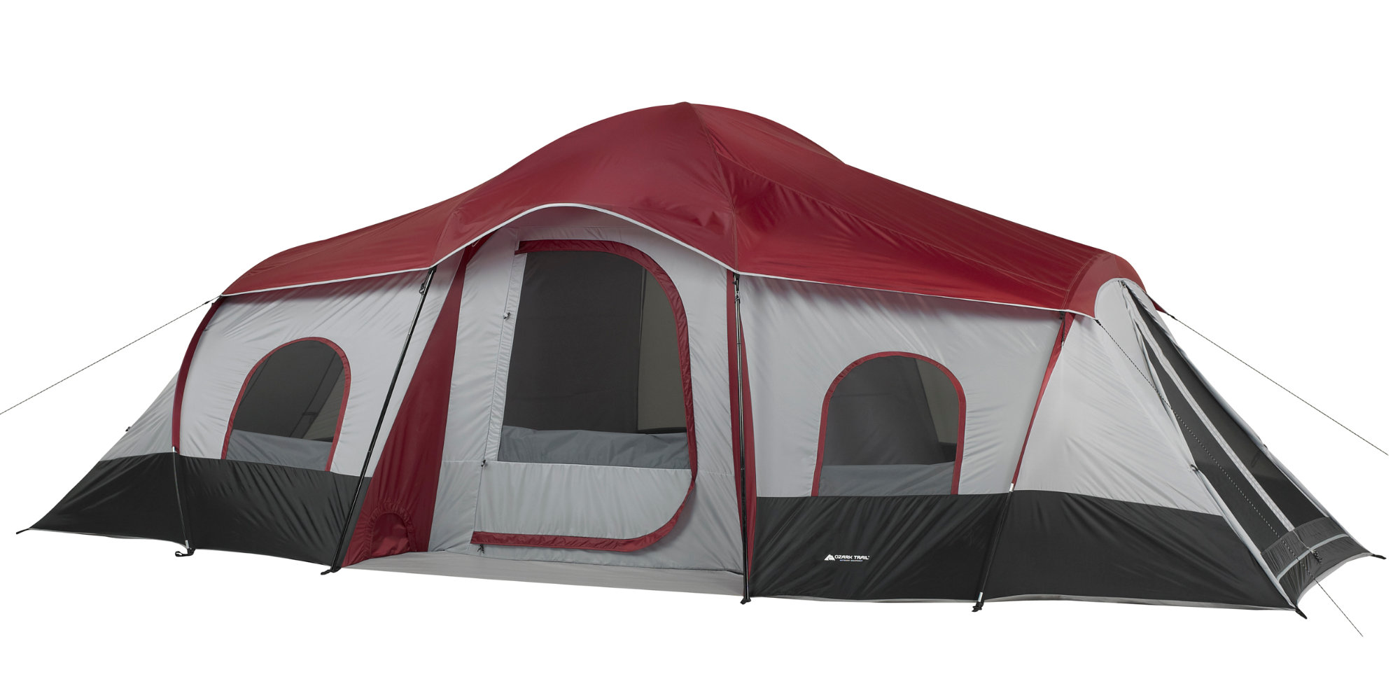 Ozark Trail 10-Person 3-Room Cabin Tent with 2 Side Entrances 