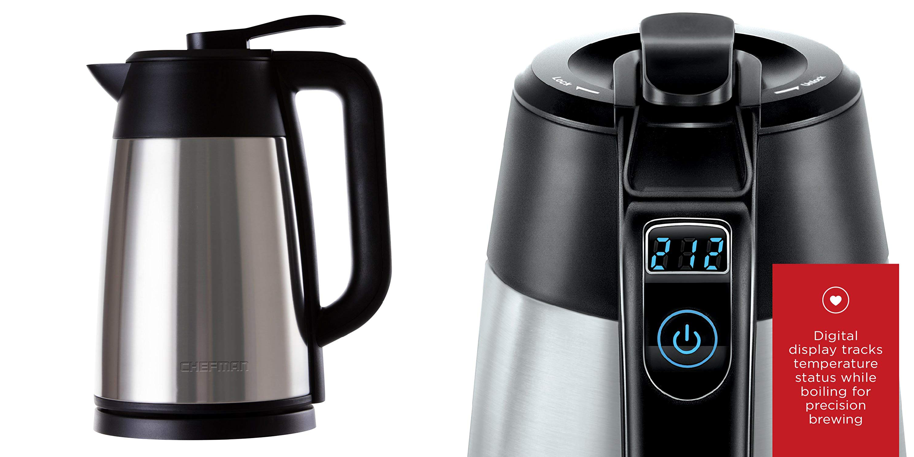 Grab a new 1.7L Chefman Stainless Steel Electric Kettle for 25 shipped