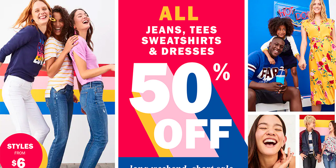 Old Navy's Flash Sale offers up to 50 