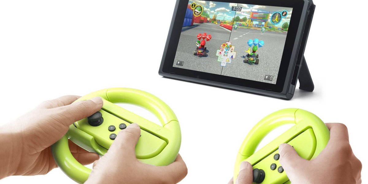 Take your Mario Kart 8 races next level w/ a Switch Steering Wheel Set