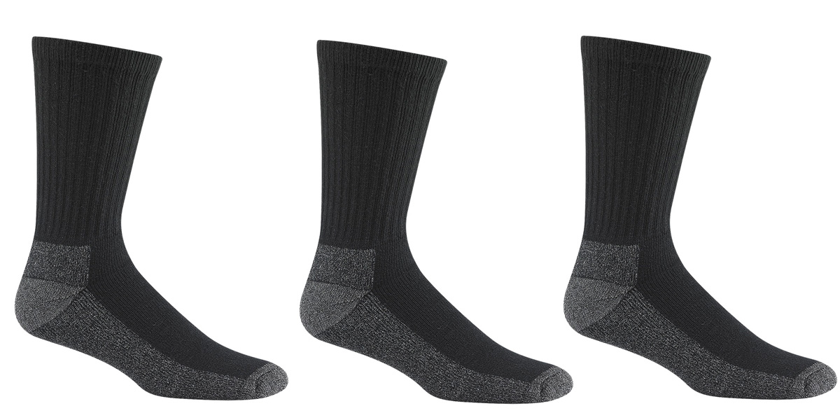 Grab a 3pack of men's black work socks for just 6 Prime shipped at